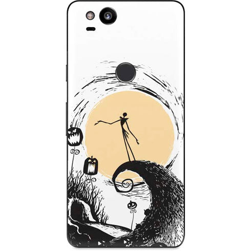 Disney The Nightmare Before Christmas Jack on Spiral Hill Art Google Pixel 2 Skin